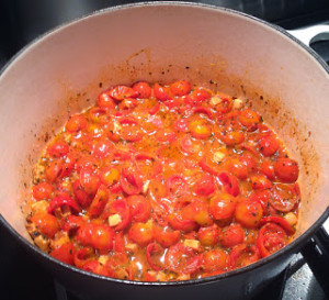 Cooked down tomatoes