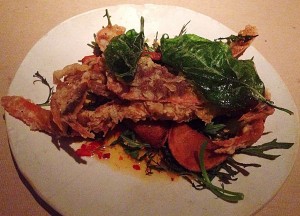 Soft shell crab with sweet chilli sauce