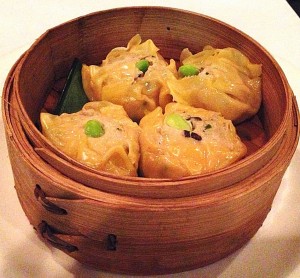 Foie gras/shiitake siu mai dumplings