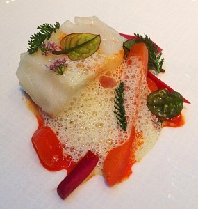 Black cod with carrots and coriander