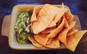 Guacamole with corn chips